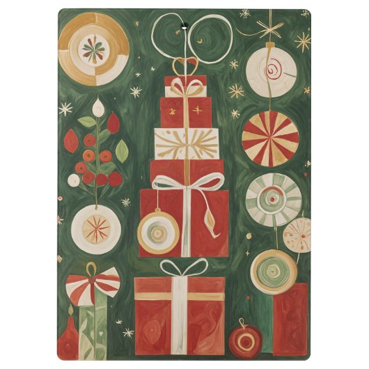 Abstract tapijt van Yuletide Klembord (Achterkant)