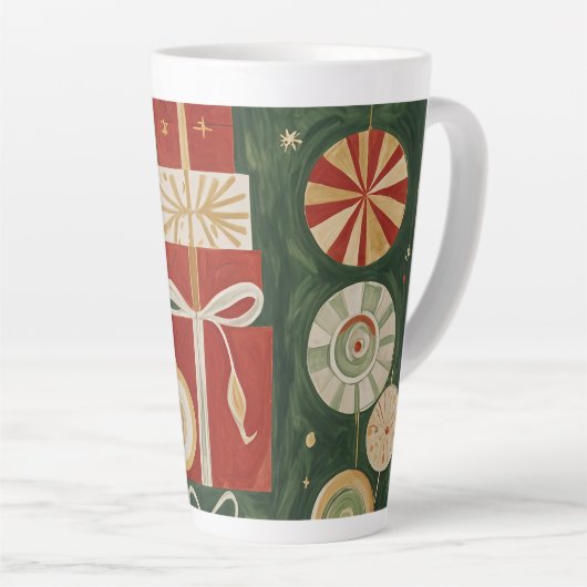Abstract tapijt van Yuletide Latte Mok (Rechterhoek)