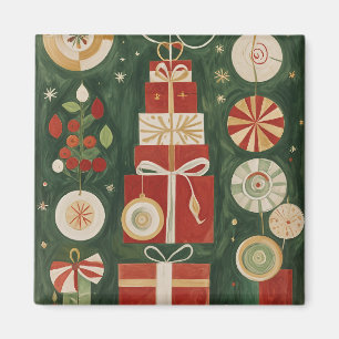 Abstract tapijt van Yuletide Magneet