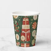 Abstract tapijt van Yuletide Papieren Bekers (Achterkant)