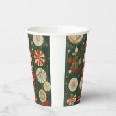 Abstract tapijt van Yuletide Papieren Bekers (Links)