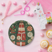 Abstract tapijt van Yuletide Papieren Bordje (Feest)