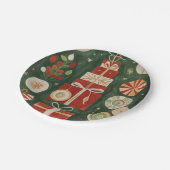 Abstract tapijt van Yuletide Papieren Bordje (Gekanteld)