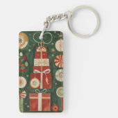 Abstract tapijt van Yuletide Sleutelhanger (achterkant)
