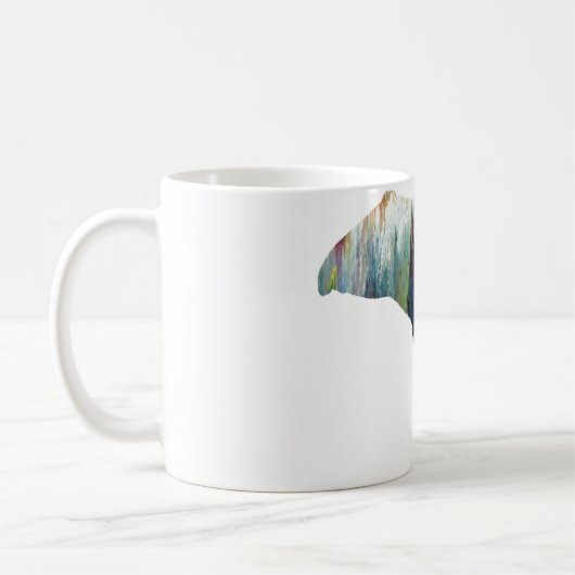 Abstract Tapir silhouette Koffiemok (Links)