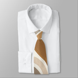 Abstract Taupe Kameel Golf Jas Halse Kraag Das