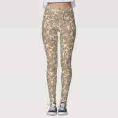 Abstract Taupe Leggings for Any Occasion (Voorkant)