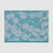 Abstract Teal Circles Pattern Tissuepapier (Voorkant)