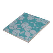 Abstract Teal Cirkels Patroon Tegeltje (Zijkant)