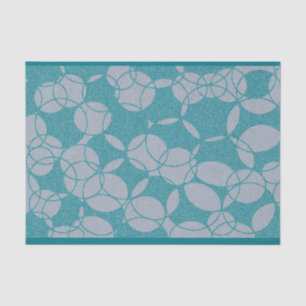 Abstract Teal Cirkels Patroon Tissuepapier