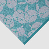 Abstract Teal Cirkels Patroon Tissuepapier (Detail)