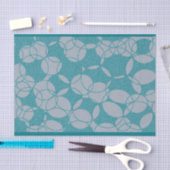 Abstract Teal Cirkels Patroon Tissuepapier (Craft)