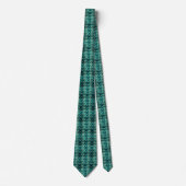 Abstract Teal Elegantie: Stijlvolle Das  (Voorkant)