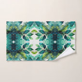 Abstract Teal, Groen, Smaragd, Botanisch Bad Handdoek (Handdoek)
