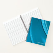 Abstract Teal Monogram Notitieboek (Binnen)