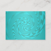 Abstract Teal Turquoise Patroon Visitekaartje (Achterkant)