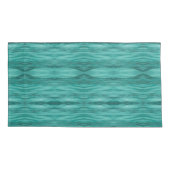 Abstract teal water ripples L-size pattern Kussensloop (Achterkant)