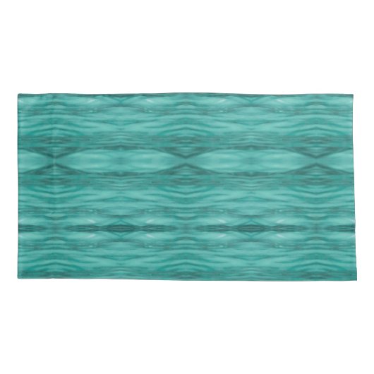 Abstract teal water ripples L-size pattern Kussensloop (Achterkant)