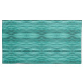 Abstract teal water ripples L-size pattern Kussensloop (Voorkant)