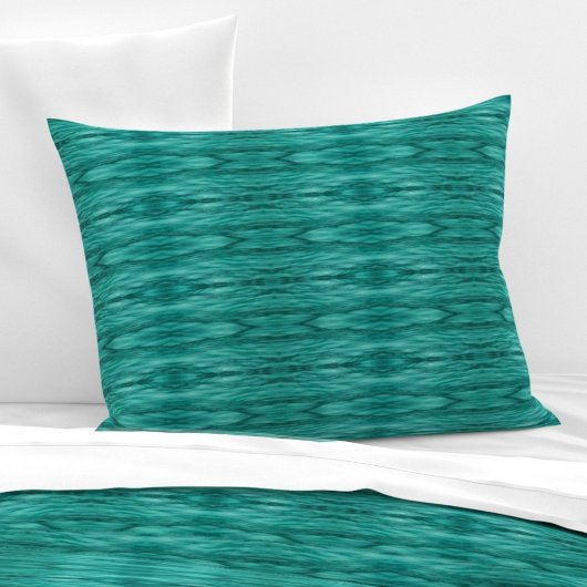 Abstract teal water ripples L-size pattern Kussensloop