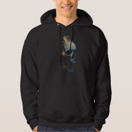 Abstract Tech Noir Schedel Grunge Hoodie