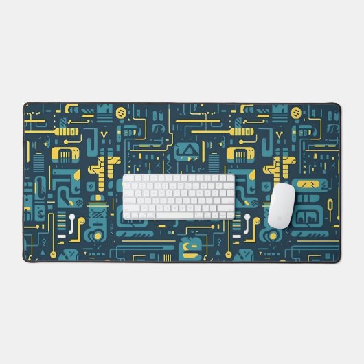 Abstract Techno Cirleer Design Bureaumat (Keyboard & Muis)