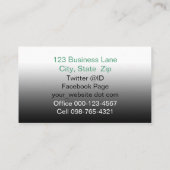 Abstract Techno Dreamy Groen Geel Sweep Visitekaartje (Achterkant)