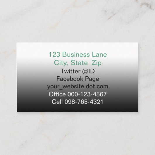 Abstract Techno Dreamy Groen Geel Sweep Visitekaartje (Achterkant)