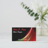 Abstract Techno Dreamy Groen Rood Sweep Visitekaartje (Staand voorkant)