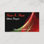 Abstract Techno Dreamy Groen Rood Sweep Visitekaartje (Voorkant)