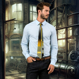 Abstract Techno Metallic Fractal Stropdas