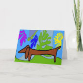 Abstract teckel, Matisse stijl Kaart (Voorkant)