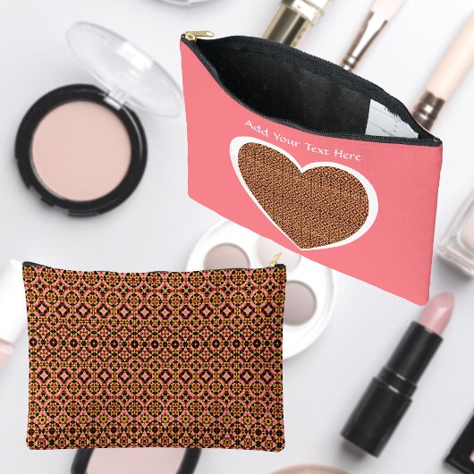 Abstract tegelpatroon cosmetische tas