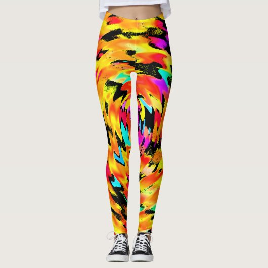 Abstract tekenen leggings (Voorkant)