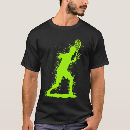 Abstract tennisontwerp t-shirt (Voorkant)