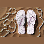 Abstract Terazzo mozaïekpatroon op roze achtergron Teenslippers