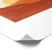 Abstract terracotta landschap, zon en woestijn poster (Hoek)