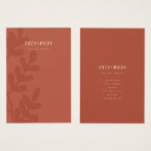Abstract Terracotta Leaves Earring Display Card Visitekaartje (Voorkant /achterkant)