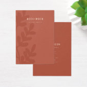 Abstract Terracotta Leaves Earring Display Card Visitekaartje (Bureau)