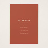 Abstract Terracotta Leaves Earring Display Card Visitekaartje (Achterkant)