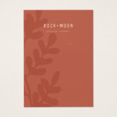 Abstract Terracotta Leaves Earring Display Card Visitekaartje (Voorkant)