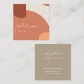 ABSTRACT TERRACOTTA RED KRAFT SCANDI PRIJS LABEL (Voorkant / Achterkant)