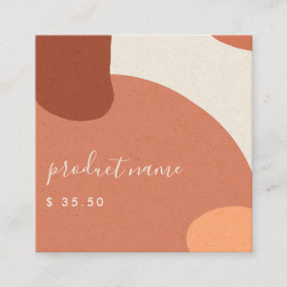 ABSTRACT TERRACOTTA RED KRAFT SCANDI PRIJS LABEL