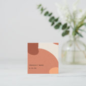 ABSTRACT TERRACOTTA RED KRAFT SCANDI PRIJS LABEL (Staand voorkant)