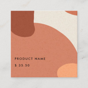 ABSTRACT TERRACOTTA RED KRAFT SCANDI PRIJS LABEL