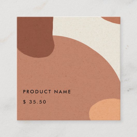 ABSTRACT TERRACOTTA RED KRAFT SCANDI PRIJS LABEL (Voorkant)