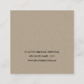 ABSTRACT TERRACOTTA RED ORANJE KRAFT SCANDI VIERKANTE VISITEKAARTJE (Achterkant)