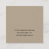 ABSTRACT TERRACOTTA RED ORANJE KRAFT SCANDI VIERKANTE VISITEKAARTJE (Achterkant)