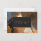 Abstract Terracotta RSVP Card Wedding Unique (Achterkant)