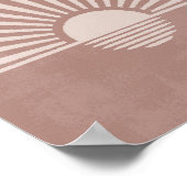 Abstract Terracotta Sunset Beach Wall Art Poster (Hoek)